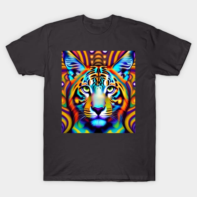 Kosmic Kitty (25) - Trippy Psychedelic Cat T-Shirt by TheThirdEye